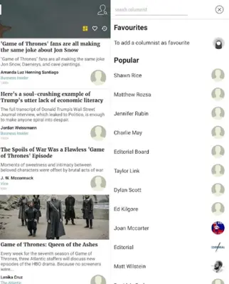 Opinions, Articles, Authors android App screenshot 1